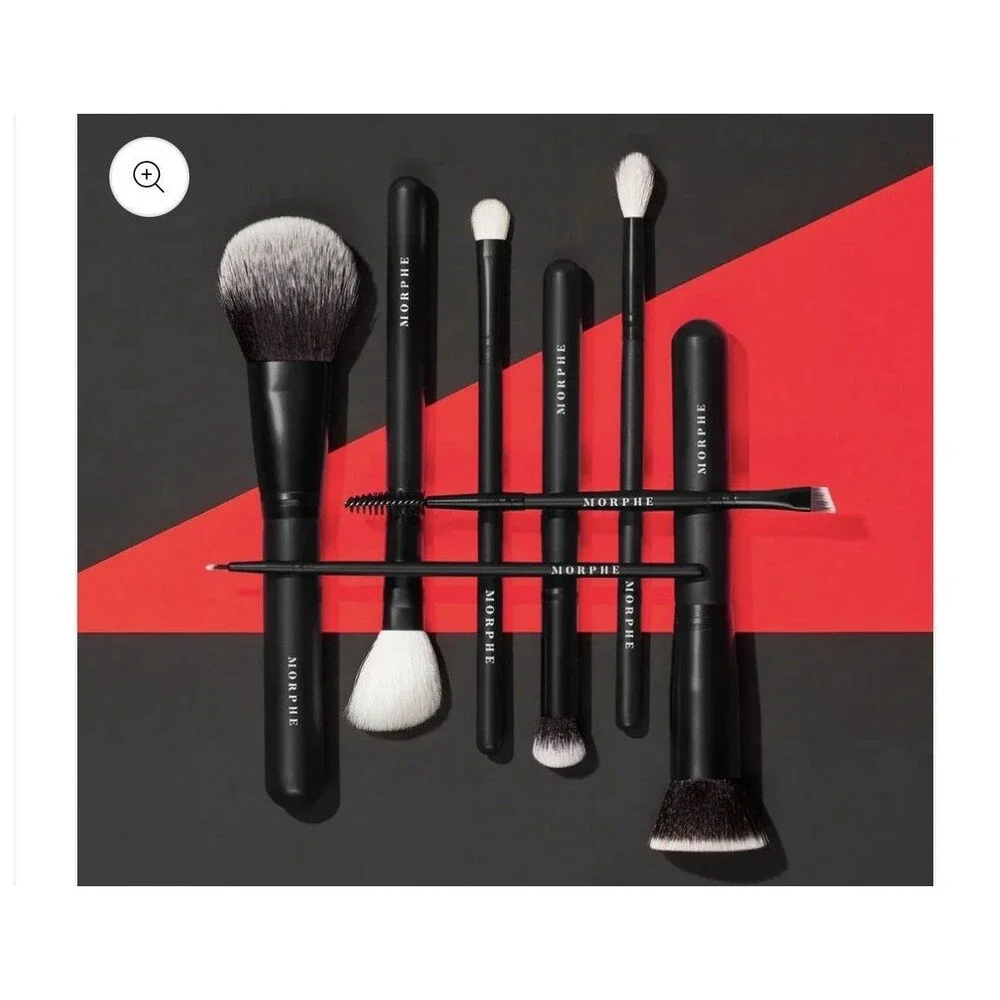 NWT Morphe Get Things Started 8 Pieces Brush Collection With Bag Black